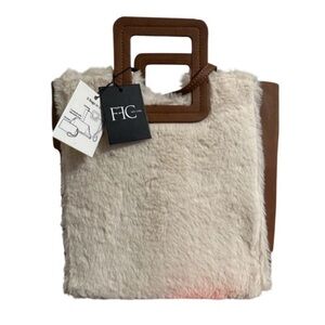 FFC NEW York Vegan Sherpa Annabel Large Tote Purse Bag NWT